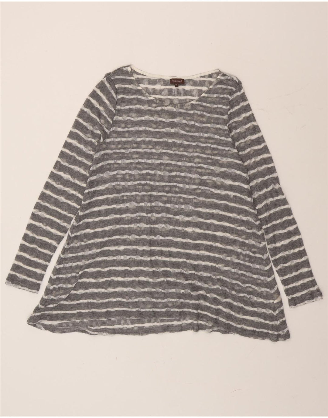Top cu tunică cu mânecă lungă pentru femei Phase Eight UK 14 Medium Gri cu dungi