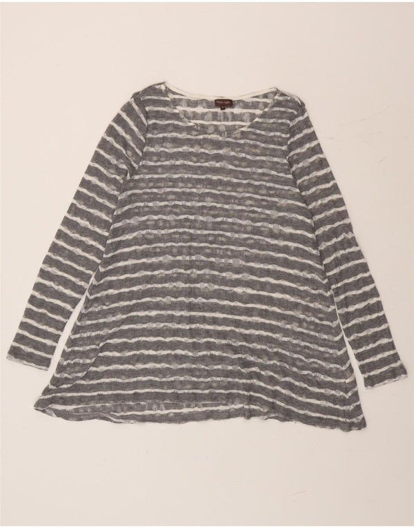 Top cu tunică cu mânecă lungă pentru femei Phase Eight UK 14 Medium Gri cu dungi