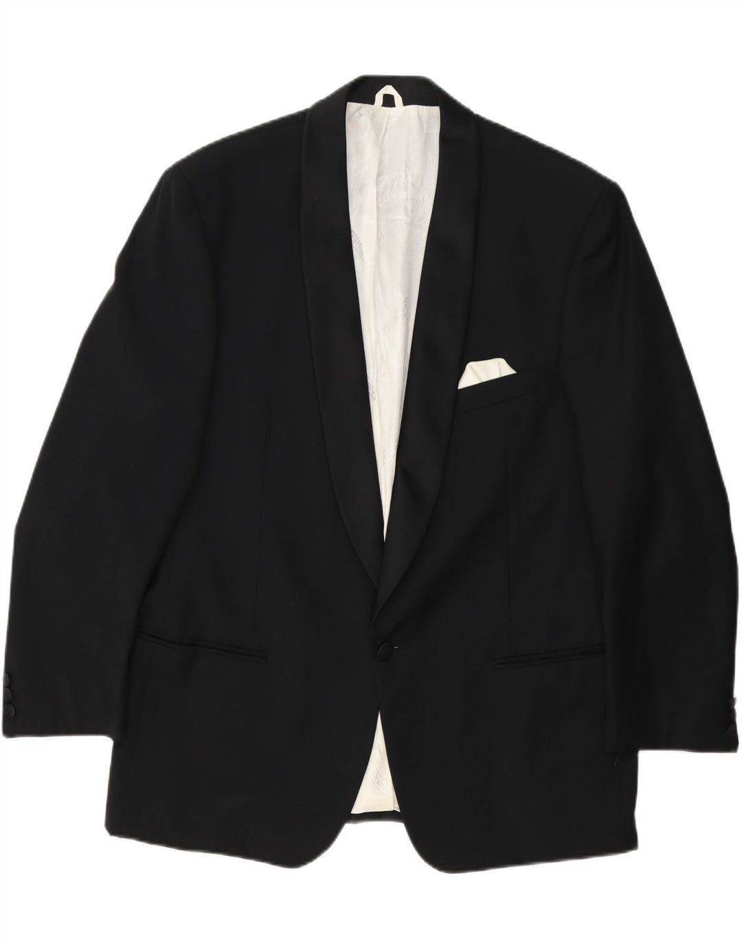 Jachetă Blazer pentru bărbați Cacharel 1 Button IT 56 3XL Lână neagră