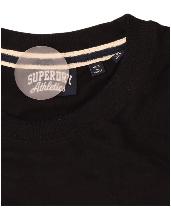 SUPERDRY Tricou Bărbați Top 3XL Bumbac Negru