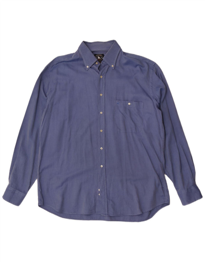 Cămașă pentru bărbați Sea & Sky Mărimea 44 XL Blue Herringbone Bumbac