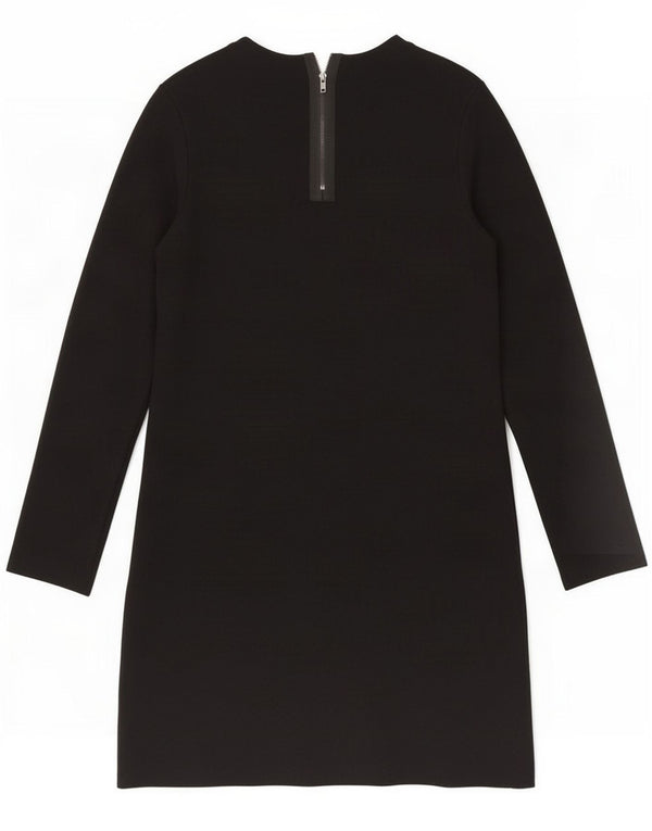 Rochie schimbătoare cu mânecă lungă pentru femei Zara UK 14 Medium Black Viscose