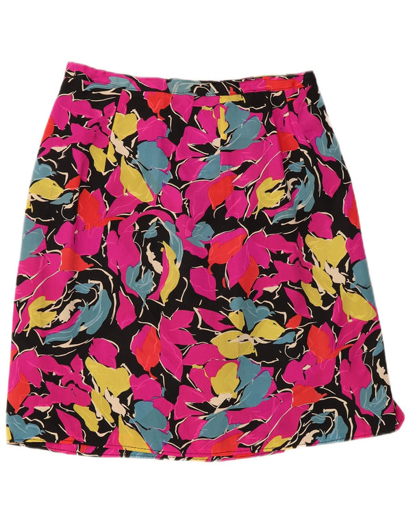 Fustă A-Line pentru Damă Vintage W30 Roz Mediu Floral