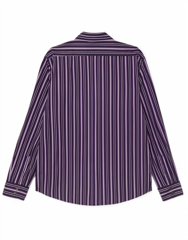 Cămașă pentru bărbați Hugo Boss, bumbac cu dungi mov