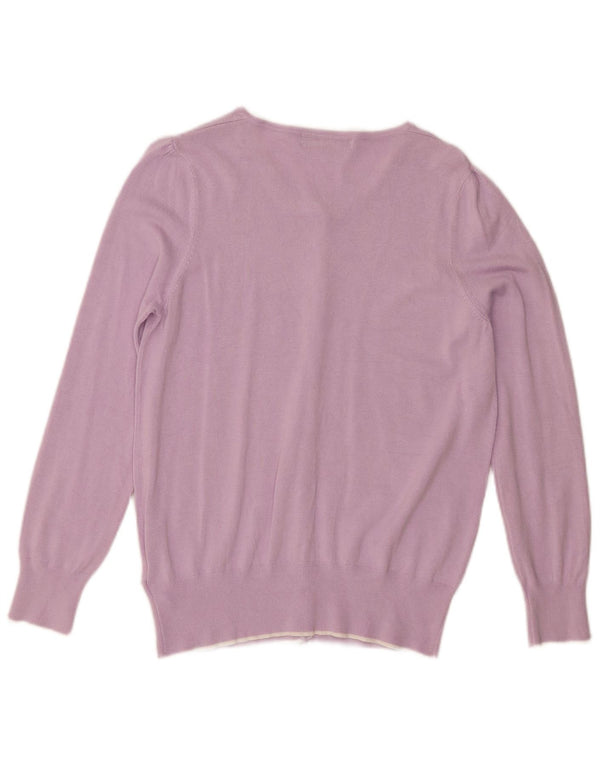 Pulover cardigan pentru femei Marks & Spencer UK 16 Viscoză mare violet