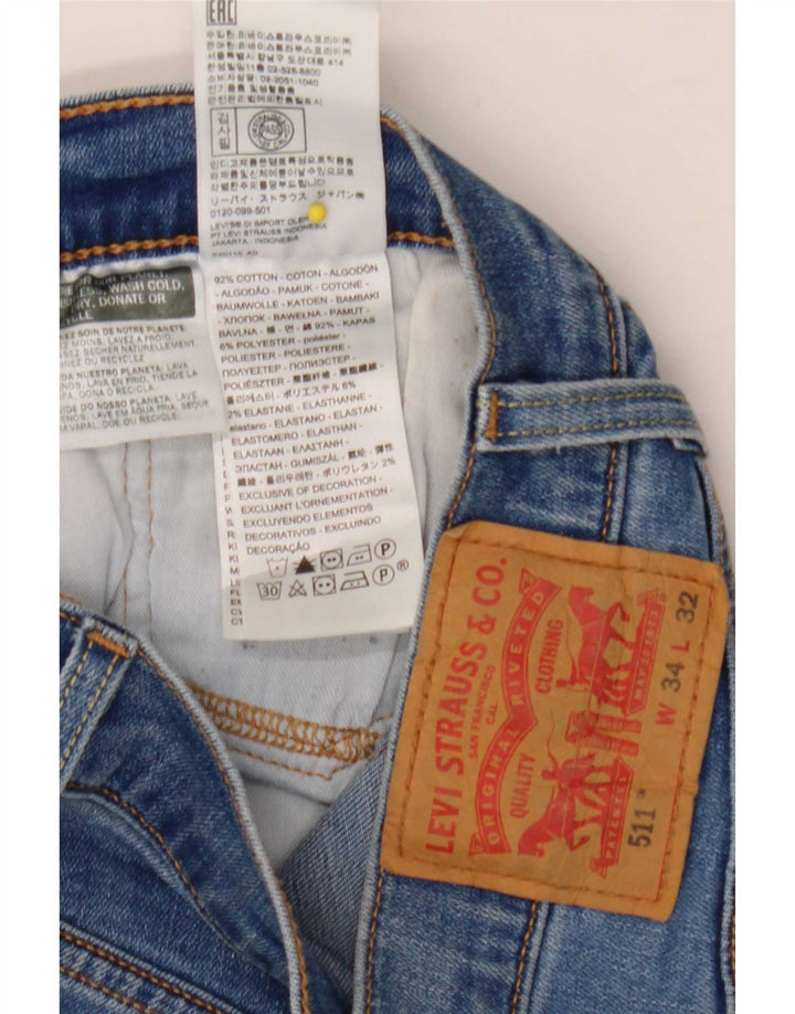 Blugi Levi's 511 Slim pentru bărbați W34 L32 Bumbac albastru