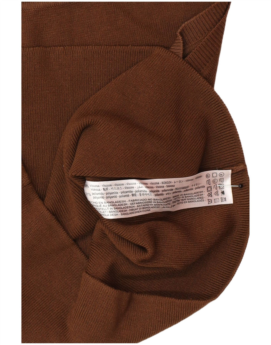 Crop Top fără mâneci pentru femei Zara UK 12 Medium Brown Viscose