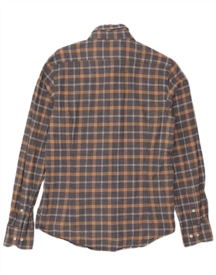 Cămașă de flanel pentru bărbați Massimo Dutti, cu carouri mici, gri