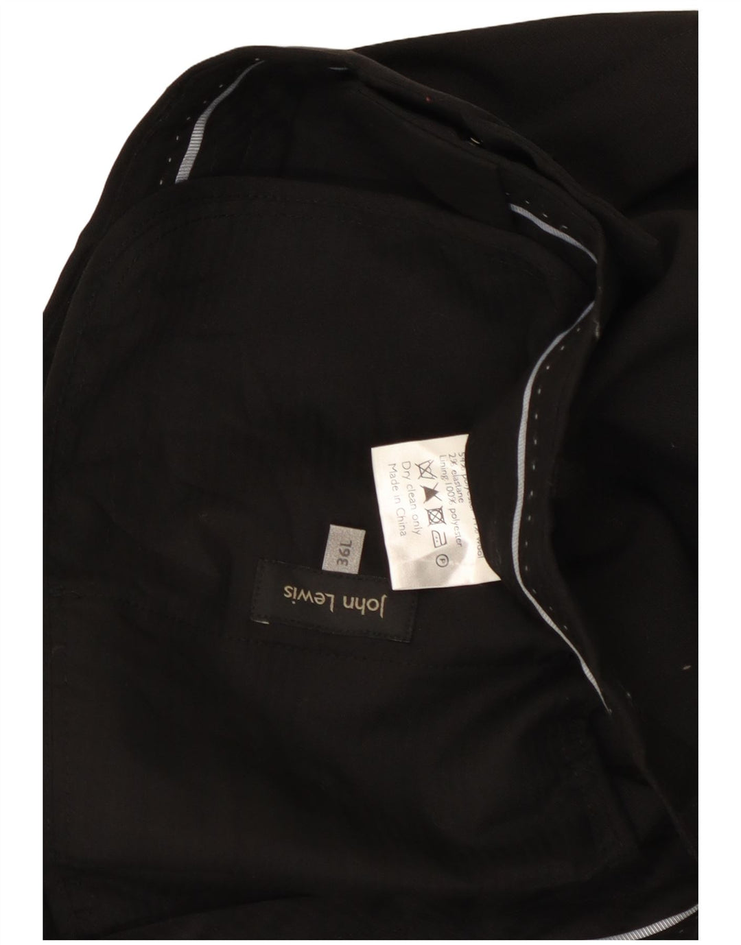 JOHN LEWIS Pantaloni drepti pentru bărbați L36 L33 Poliester negru