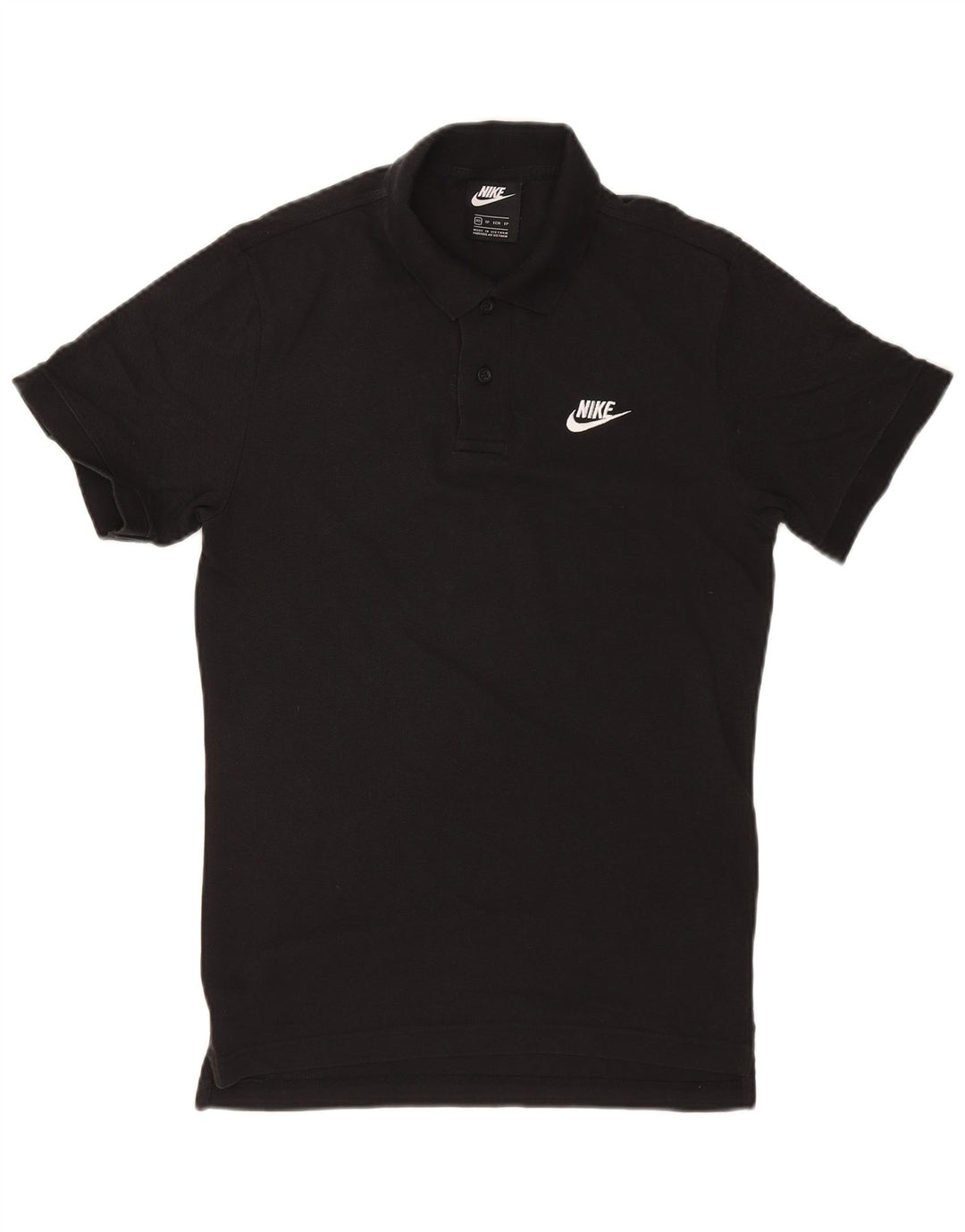 NIKE Mens Polo Shirt XS Black Cotton