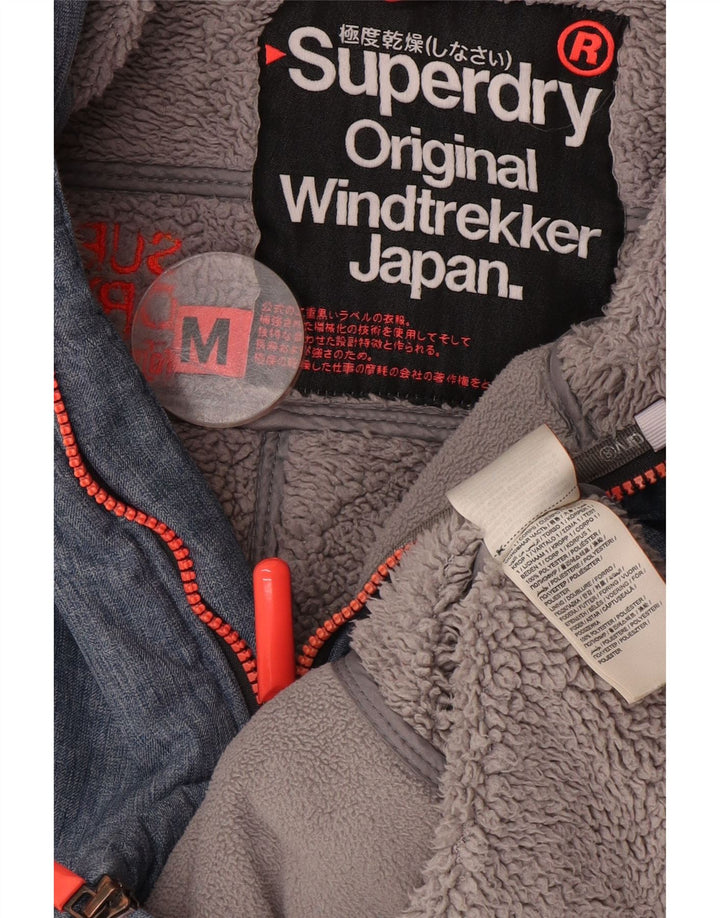 Jachetă Windbreaker cu grafică Superdry pentru femei UK 14 Medium Blue