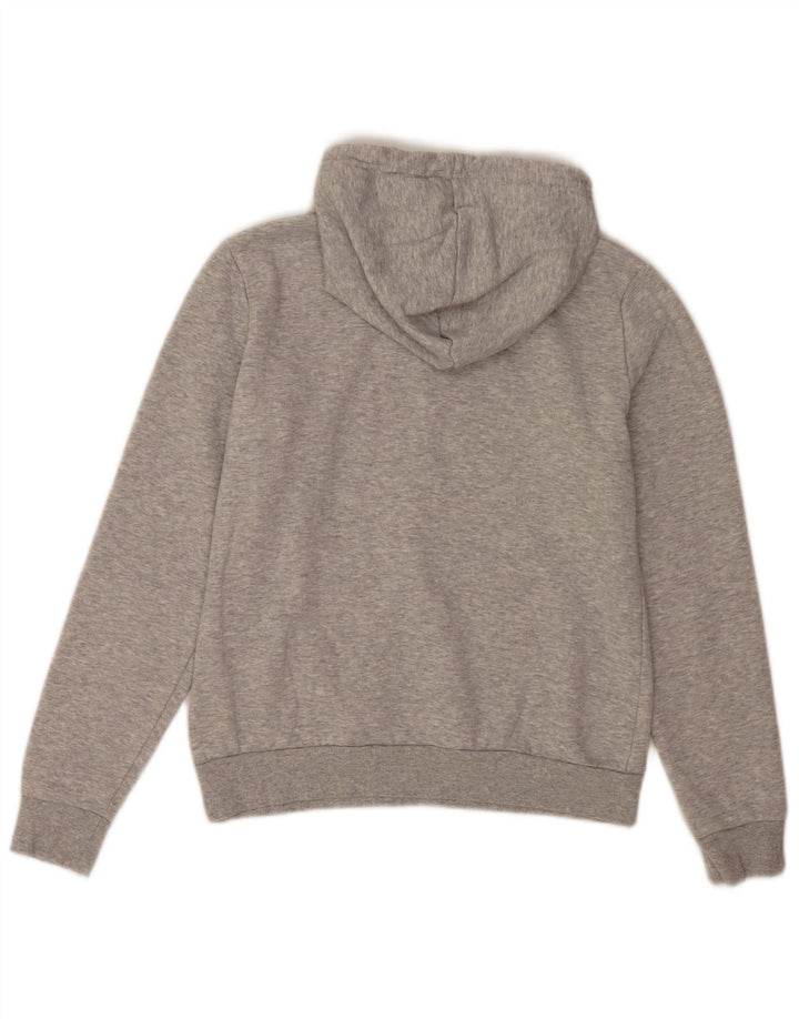 Pulover cu glugă grafic Puma pentru femei UK 12, poliester cu pături gri mediu