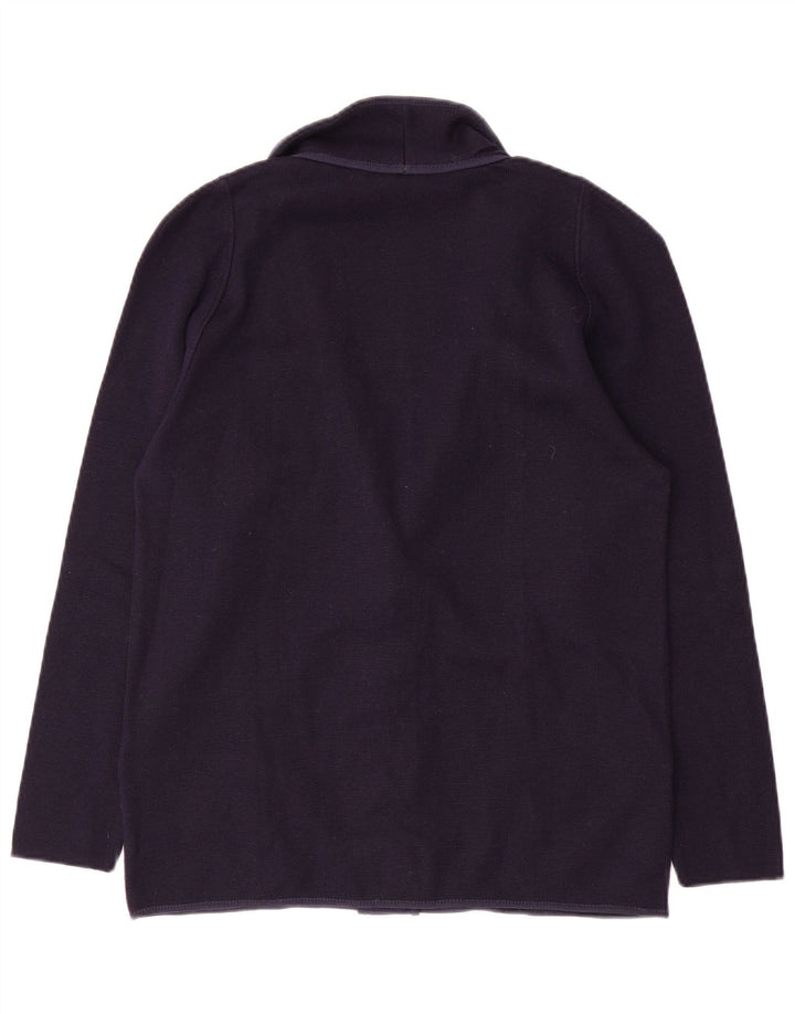 Pulover cardigan vintage pentru femei IT 46 mare bleumarin poliacrilic