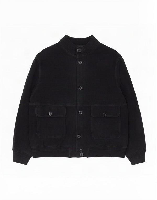 Bomber vintage pentru bărbați din piele intoarsa UK 38 Medium Black