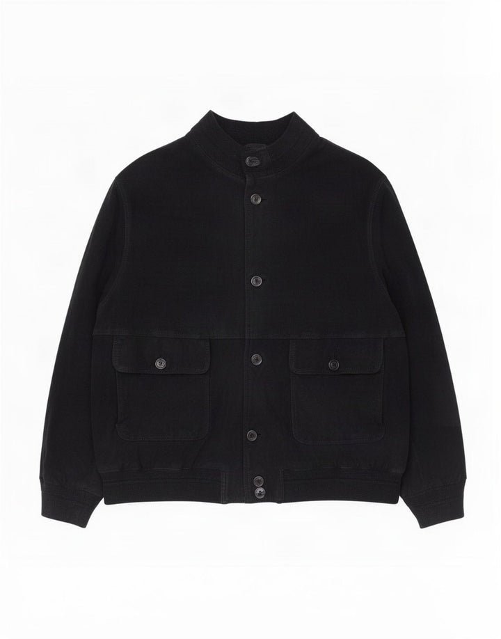 Bomber vintage pentru bărbați din piele intoarsa UK 38 Medium Black