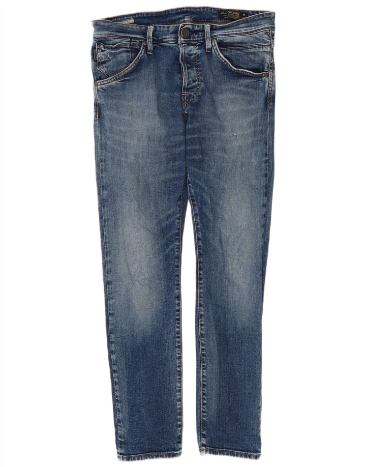JACK & JONES Blugi slim pentru bărbați W32 L30 Bumbac albastru