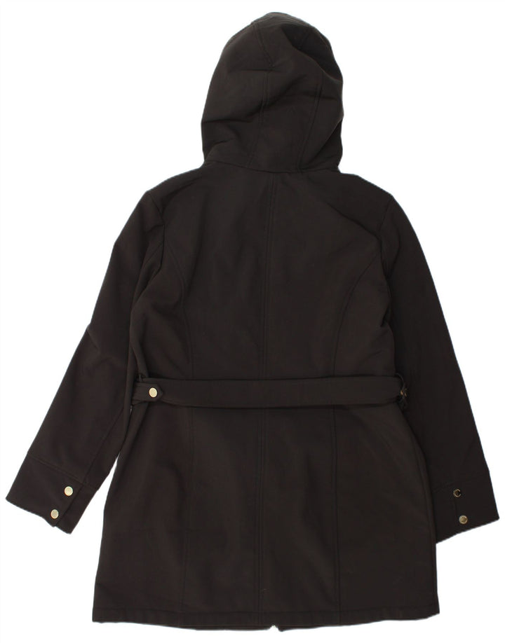 Jachetă parka cu glugă Michael Kors pentru femei UK 16 Poliester negru mare