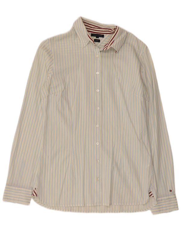 Cămașă Tommy Hilfiger pentru femei US 6 Medium White Pinstripe Bumbac