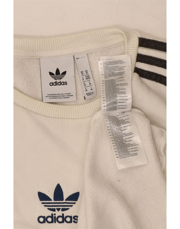 Pulover Adidas pentru bărbați, bumbac alb mediu
