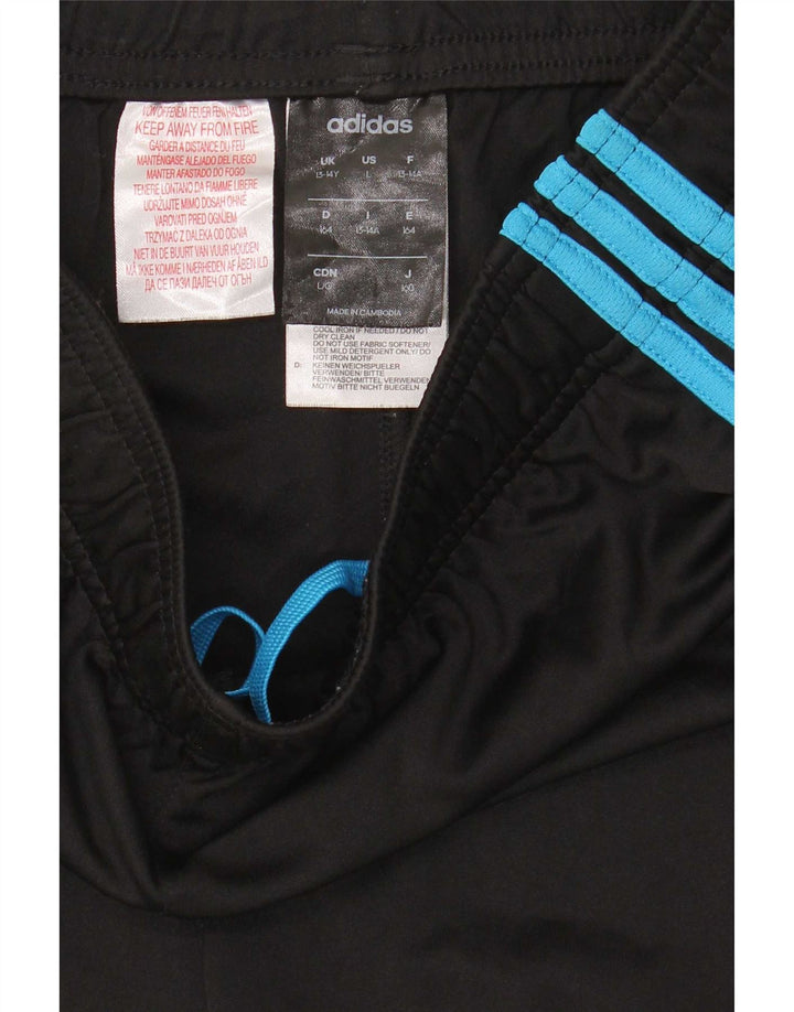 Pantaloni scurți sport adidas Climalite pentru băieți 13-14 ani poliester negru