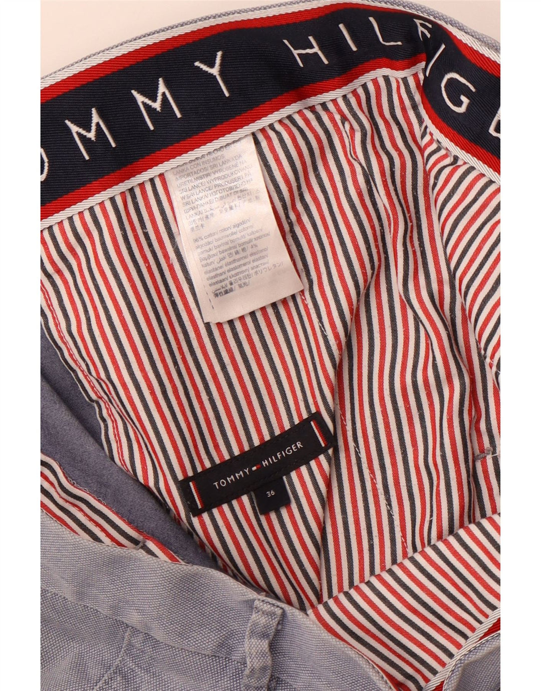 TOMMY HILFIGER Pantaloni scurți chino pentru bărbați W36 Bumbac albastru mare