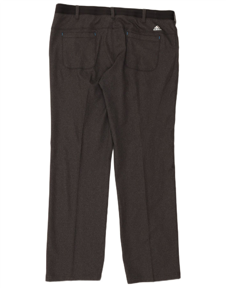 Pantaloni casual drepti pentru bărbați Adidas W38 L34 poliester gri