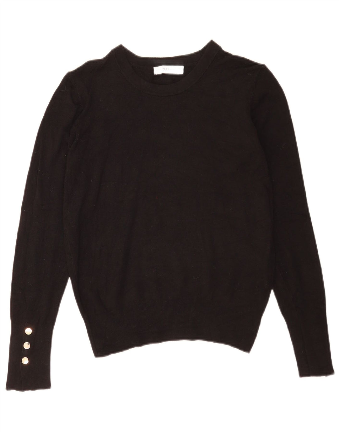Pulover pentru femei Zara cu gât de barcă UK 12 Medium Negru
