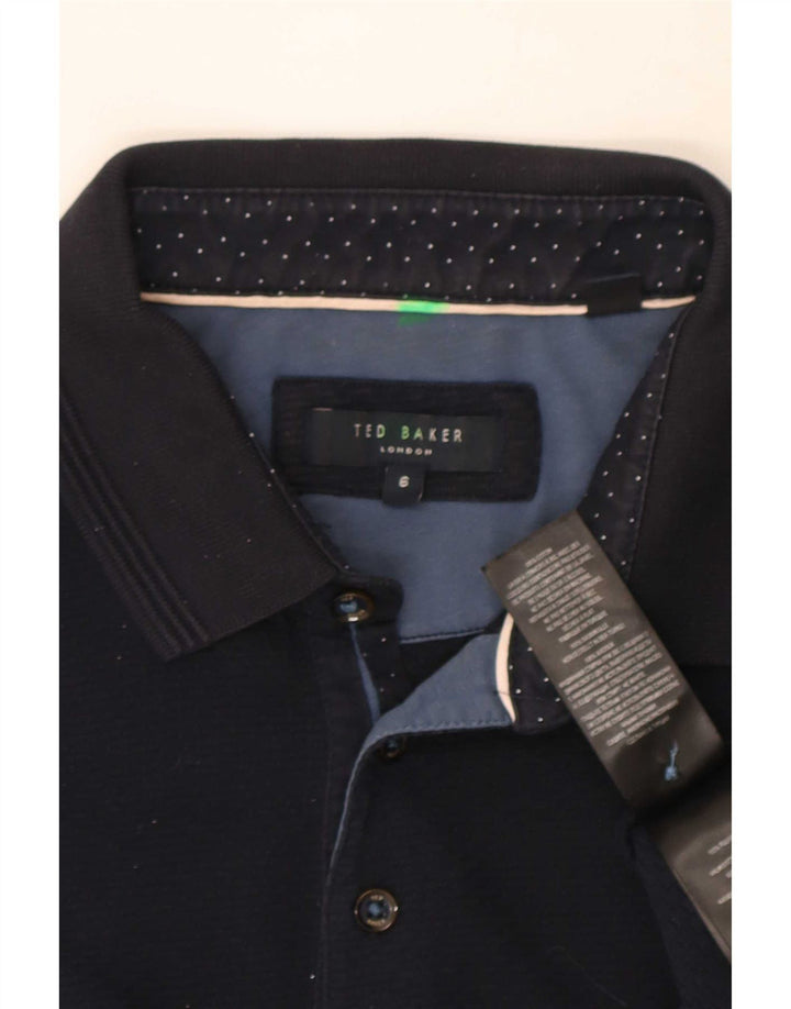 Tricou polo pentru bărbați Ted Baker Mărimea 6 2XL Bumbac bleumarin