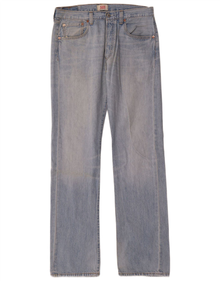 Blugi drepti pentru bărbați LEVI'S 501 W33 L34 Bumbac albastru