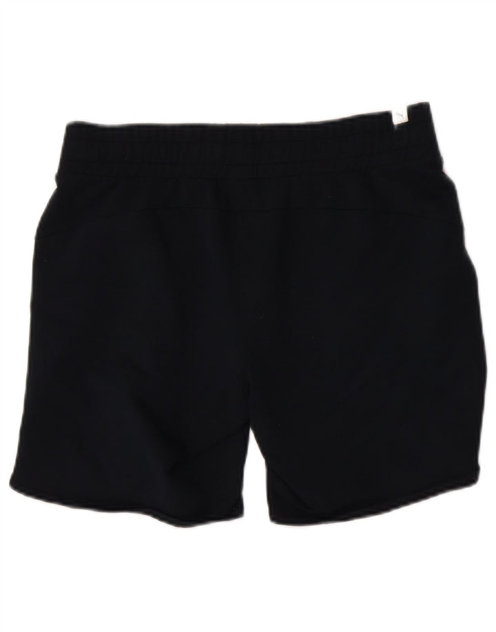 Pantaloni scurti sport Puma pentru femei UK 12 Medium bleumarin poliester color bloc