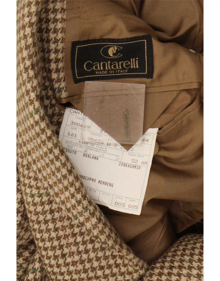 Jachetă Blazer pentru bărbați Cantarelli cu 2 nasturi IT 52 XL Lână maro picior de gală