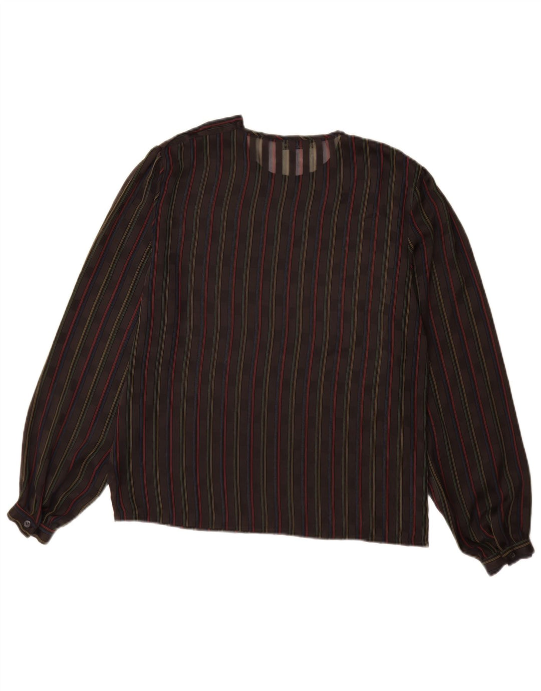 Bluză vintage cu mâneci lungi pentru femei UK 14 Medium Black Dunge