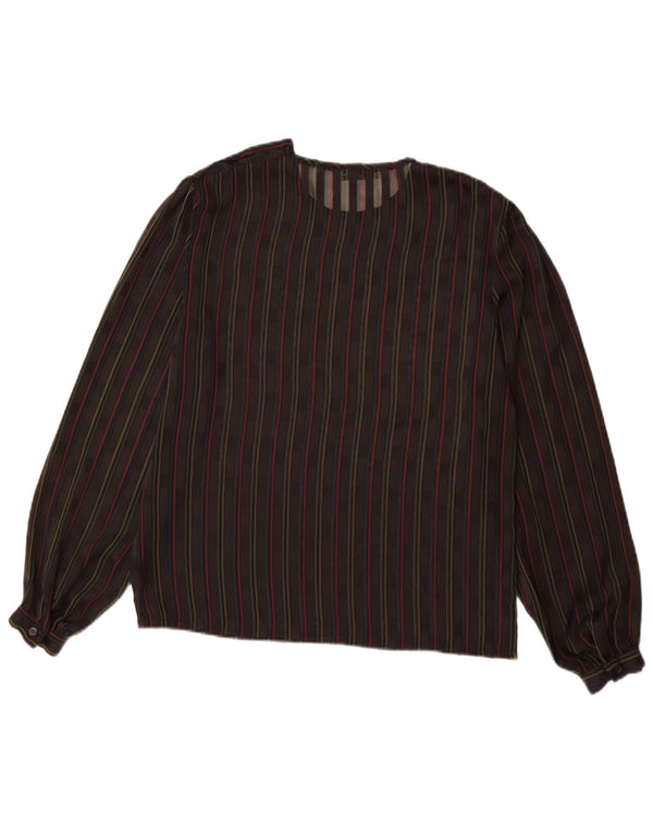 Bluză vintage cu mâneci lungi pentru femei UK 14 Medium Black Dunge