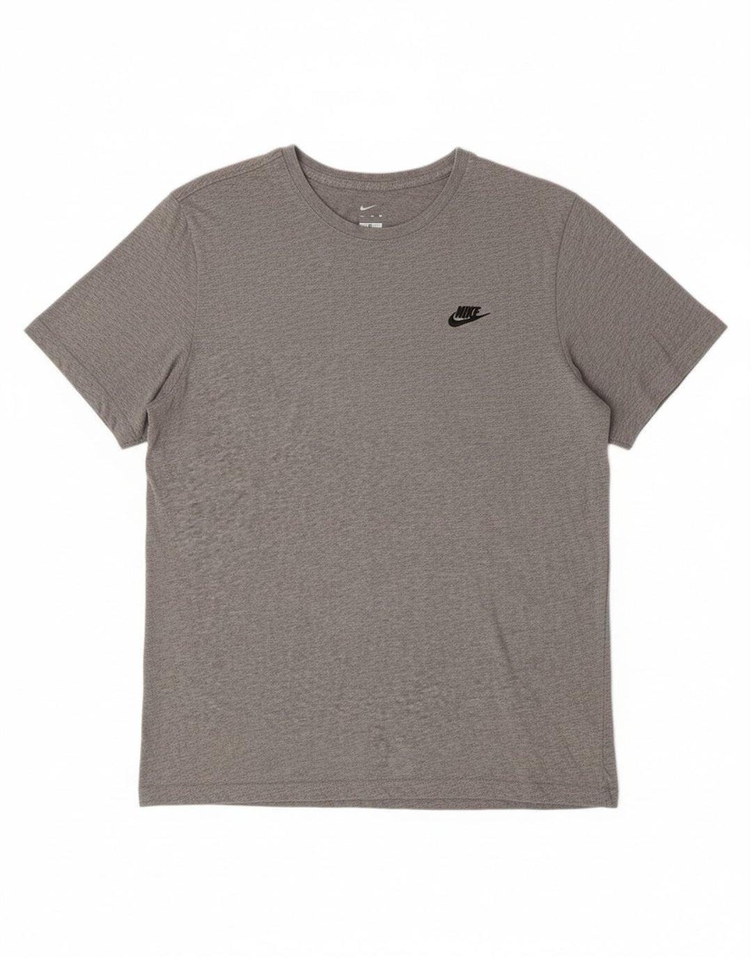 NIKE Mens T-Shirt Top Large Grey Cotton