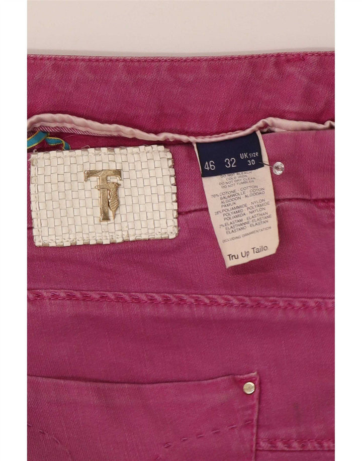 Blugi drepti pentru femei Trussardi W30 L30 bumbac roz
