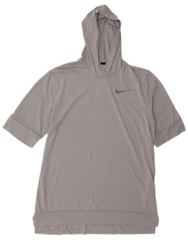 Tricou cu glugă Nike pentru bărbați Dri Fit Top Medium Gri Poliester
