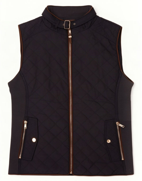 Gilet căptușit pentru femei Zara UK 14, mare, bleumarin