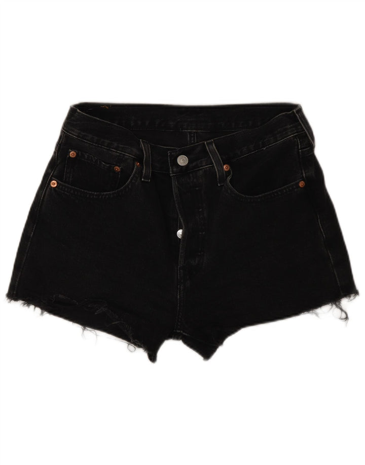 Pantaloni scurți din denim cu talie înaltă Levi's 501 W28 Gri mediu