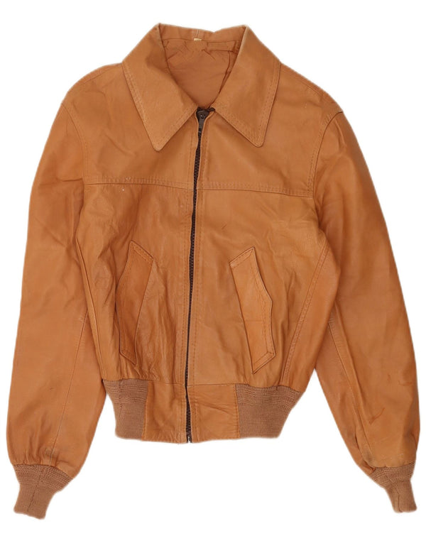 Geacă de piele vintage pentru femei IT 50 XL bej