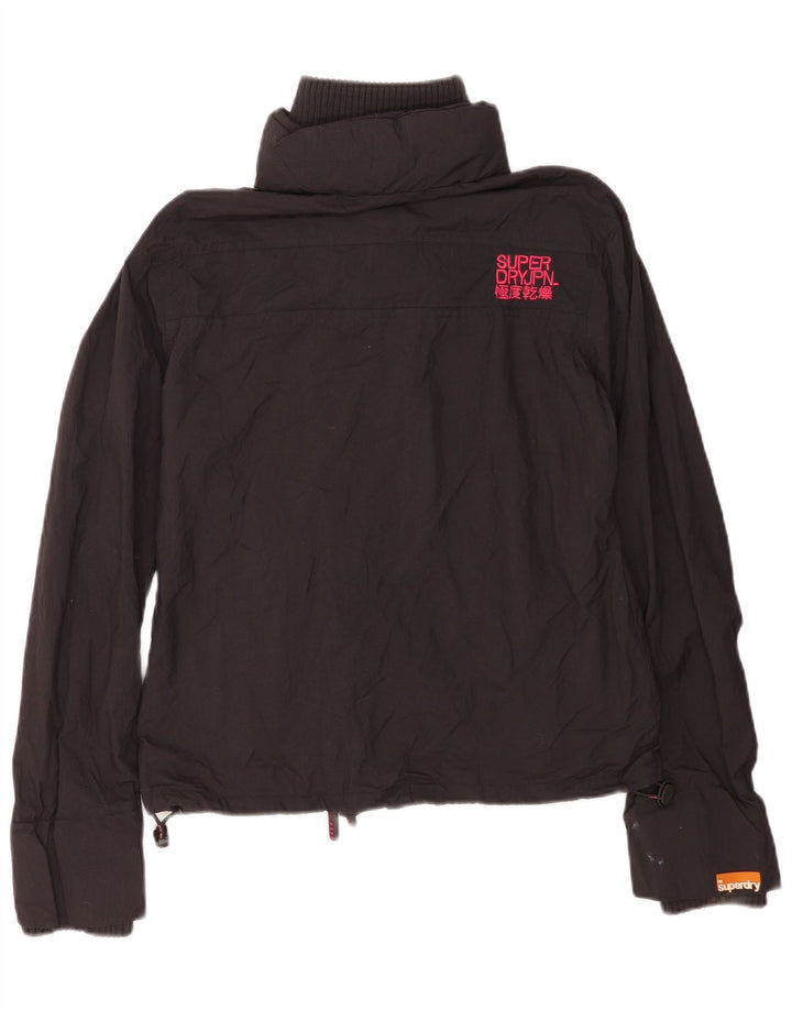 Jachetă Windbreaker cu grafică Superdry pentru femei UK 16, mare, negru, nailon