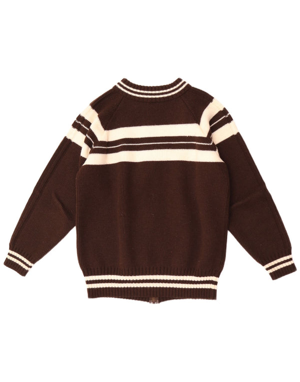 Cardigan Vintage pentru bărbați, cu dungi mici, maro