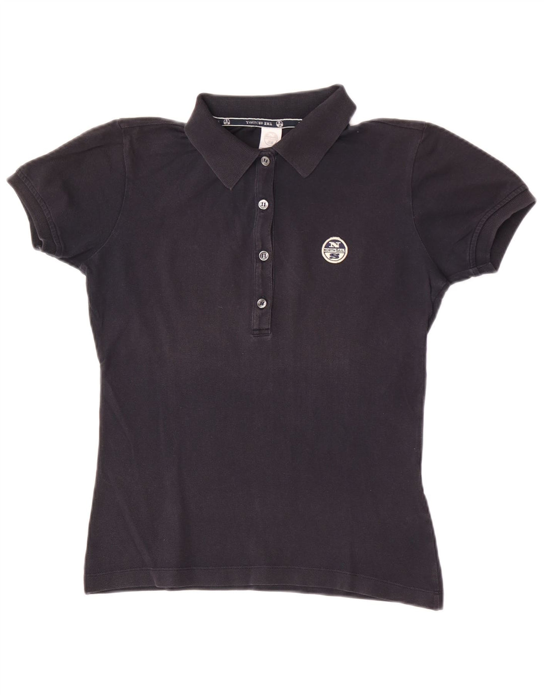 Tricou polo North Sails pentru femei UK 12, bumbac mediu negru