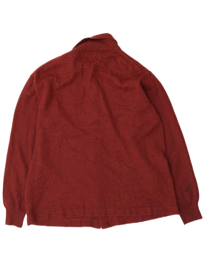 Pulover cardigan pentru bărbați Zara, lână maro mare