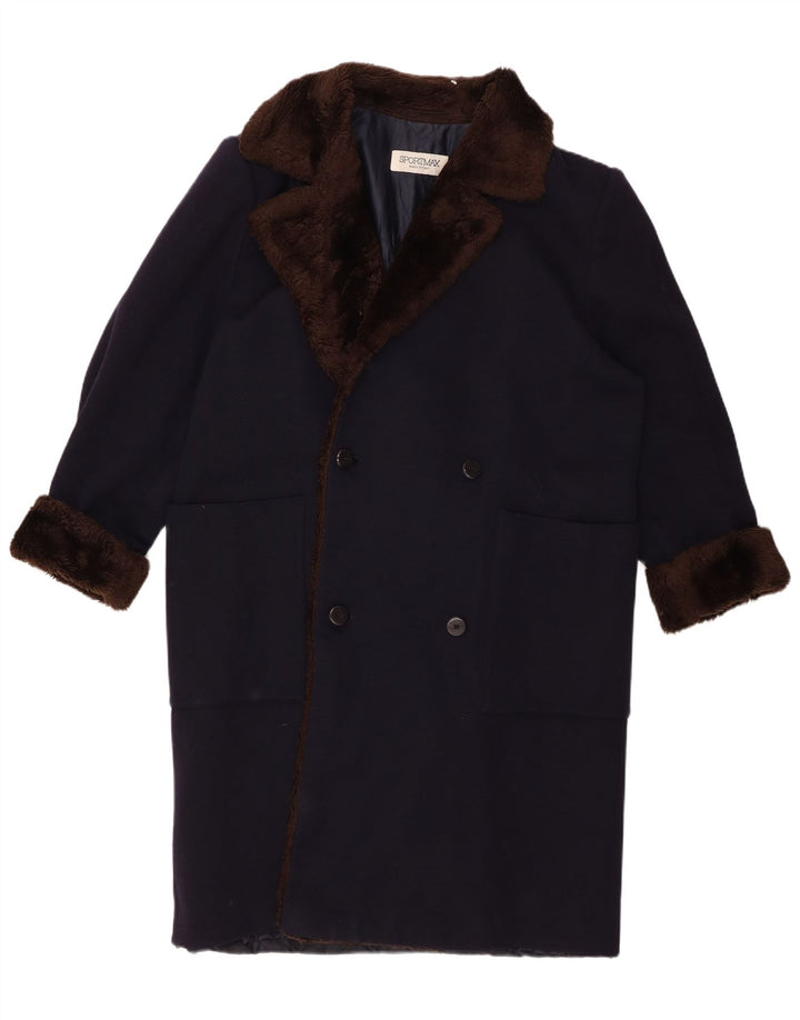 Palton dublu pentru femei Sportmax UK 16 mare bleumarin