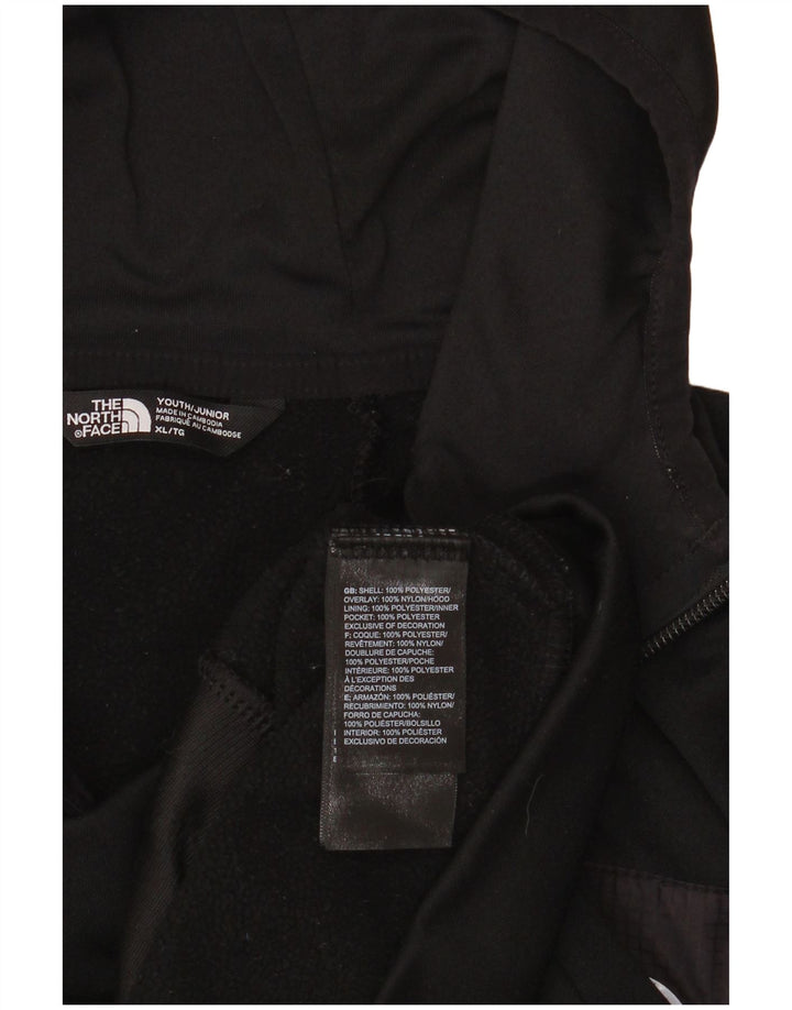 THE NORTH FACE Pulover cu glugă cu fermoar pentru băieți 14-15 ani XL poliester negru