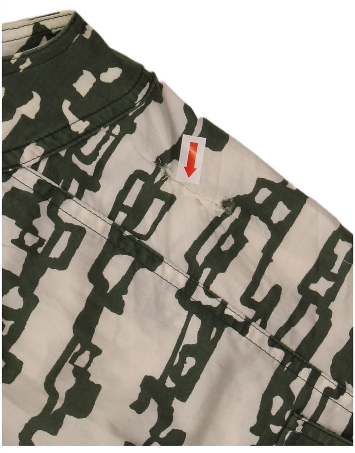 MARELLA Rochie cămașă fără mâneci pentru femei UK 12 Medium Green Geometric