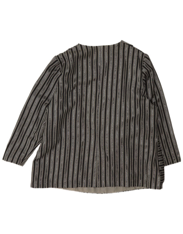 Blazer Vintage pentru femei cu 1 nasture, UK 14, mare, cu dungi negre