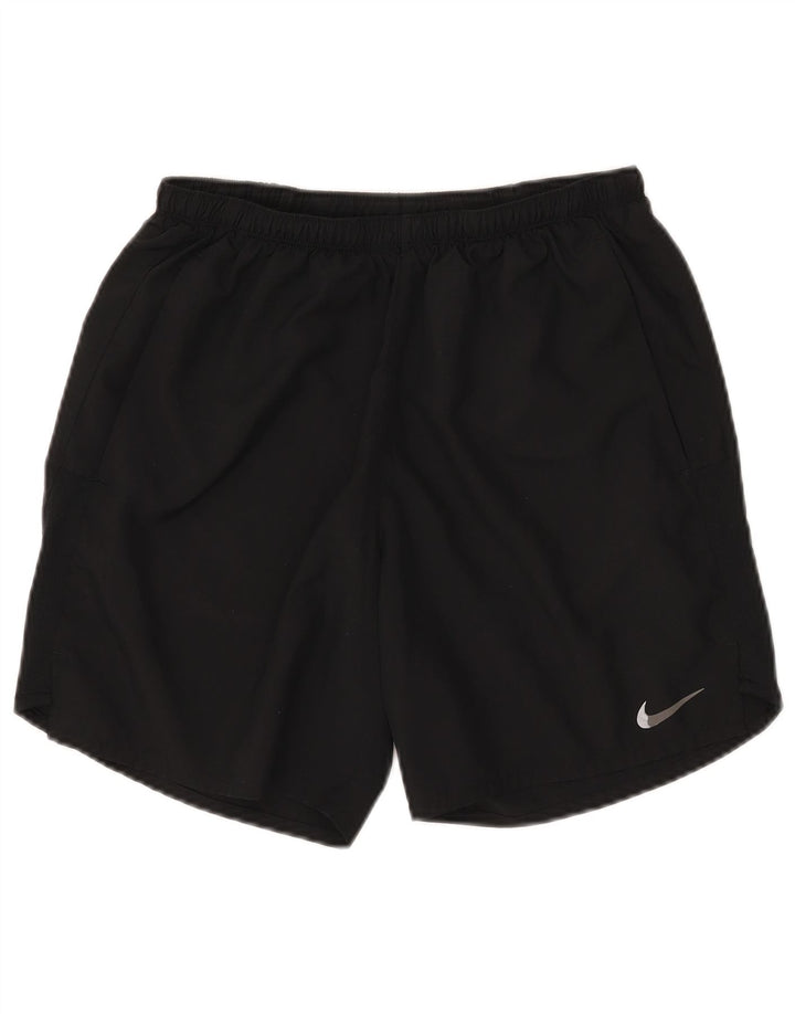 Pantaloni scurti sport NIKE pentru femei UK 12 Poliester mediu negru