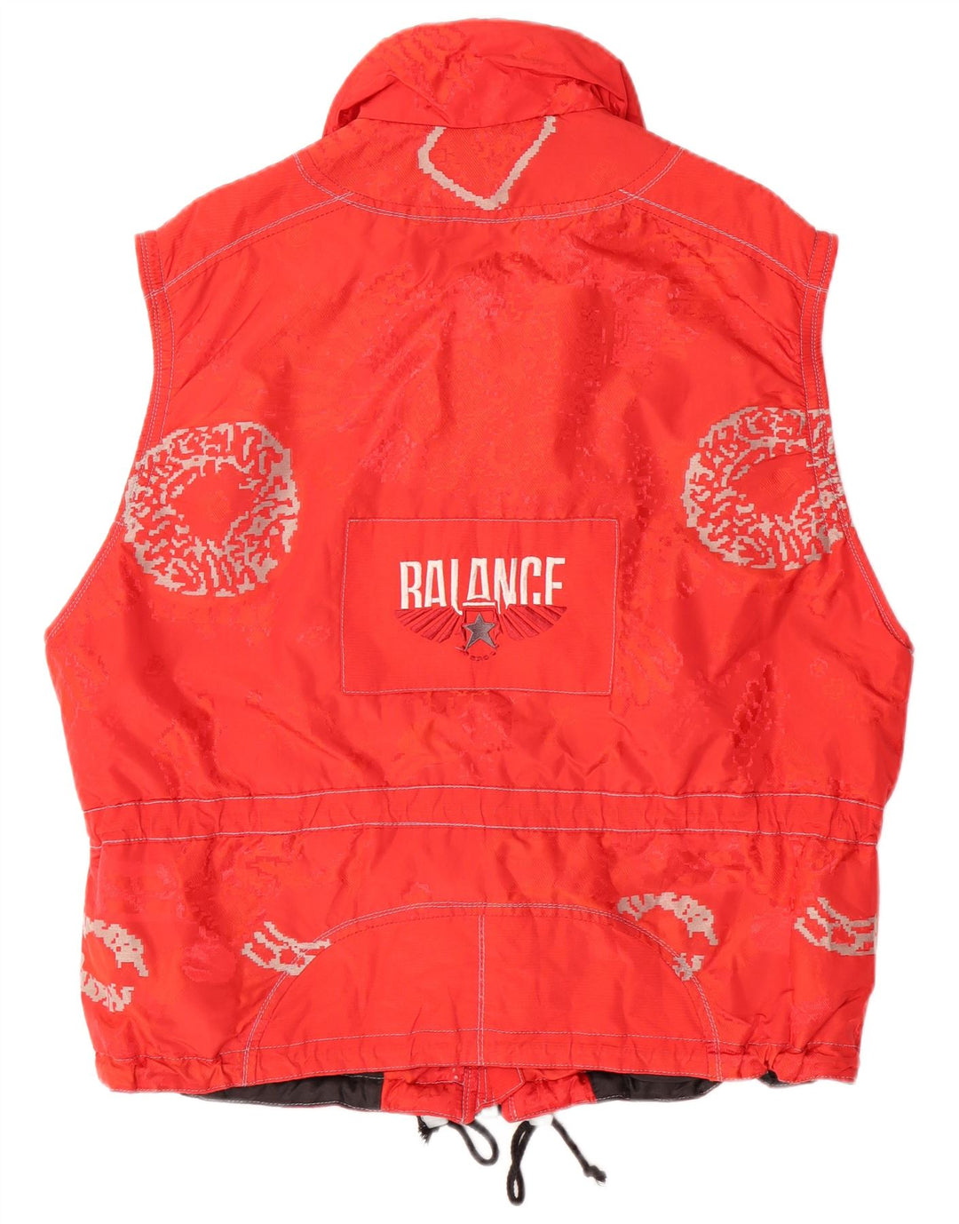 Gilet grafic pentru bărbați VINTAGE UK 40 Poliamidă roșie mare