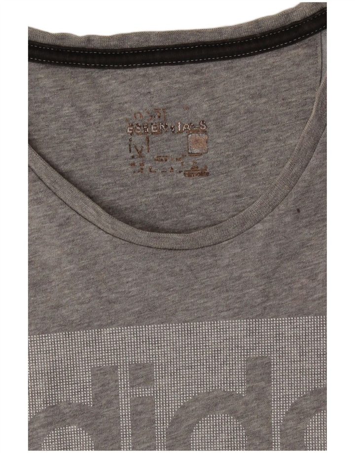 Tricou grafic pentru bărbați Adidas Top Medium Gri Colorblock